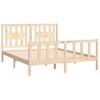 Solid Wood Bed with Headboard Pine 160 X 200 Cm