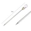 3pcs Stainless Steel Nail Art Stirring Rod Tool Powder Liquid Picking Spoon Crystal Handle Stir Stick for UV Gel Polish