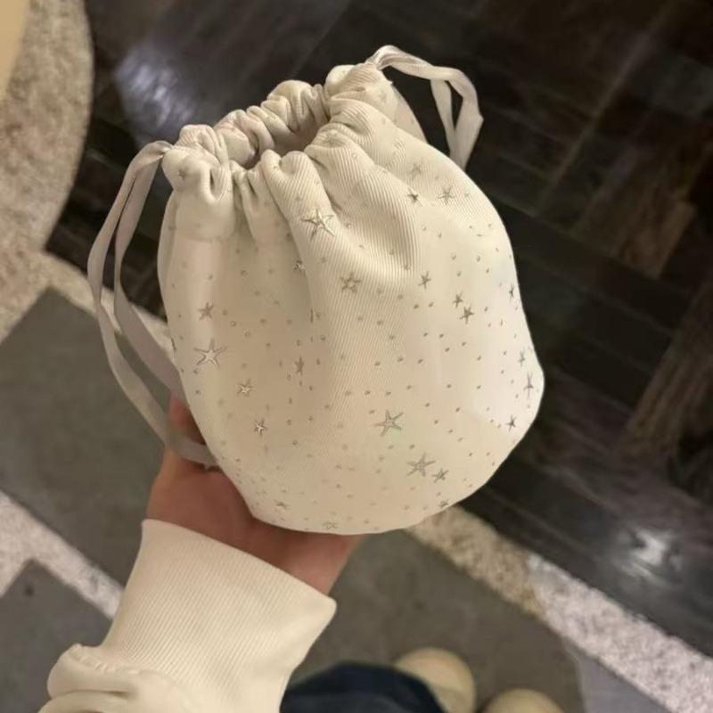 Stern Leinwand Bündel Mundbeutel Ausgehen tragbare Kosmetiktasche einfache Polaroid Tasche Aufbewahrung für Kleinkram Schminktasche