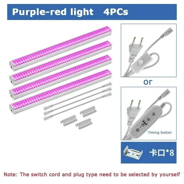 Newest 1/2/4/6PCS Full Spectrum LED Growing Lights for Greenhouse Plants Veg Flowers Fill Light Soilless Cultivation Lamps Hot