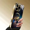 Cool Golden Scorpion Pattern Gold Metallic Paint Glass Phone Case For iPhone 17 16 15 14 13 12 11 Pro Max Plus 17 Air 16E Cover