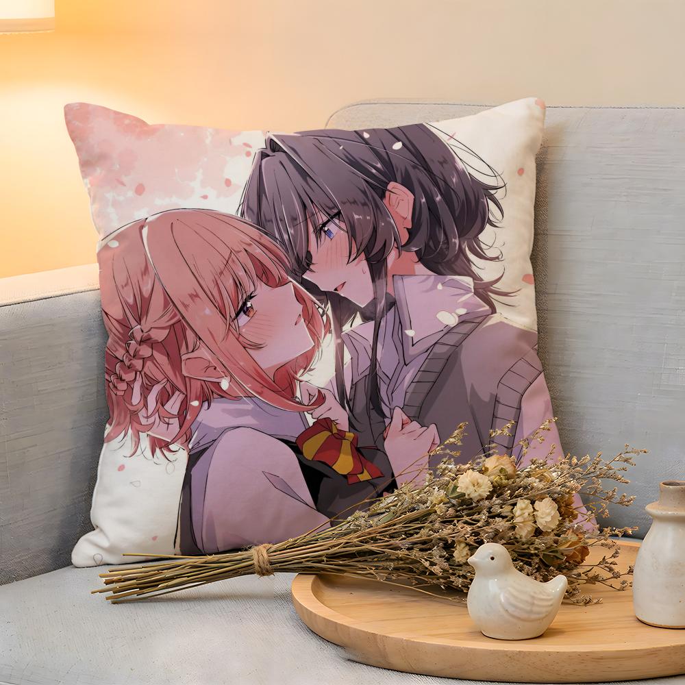 Cushion Cover Linen SkinFriendly Soft Decorative Case For Sofa Home Decor Hikikomari Kyuuketsuki No Monmon Pillow cover