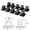 20Pcs Adhesive Cable Home Office Hotel Clip Holder Wire Organizer Lines Clamp