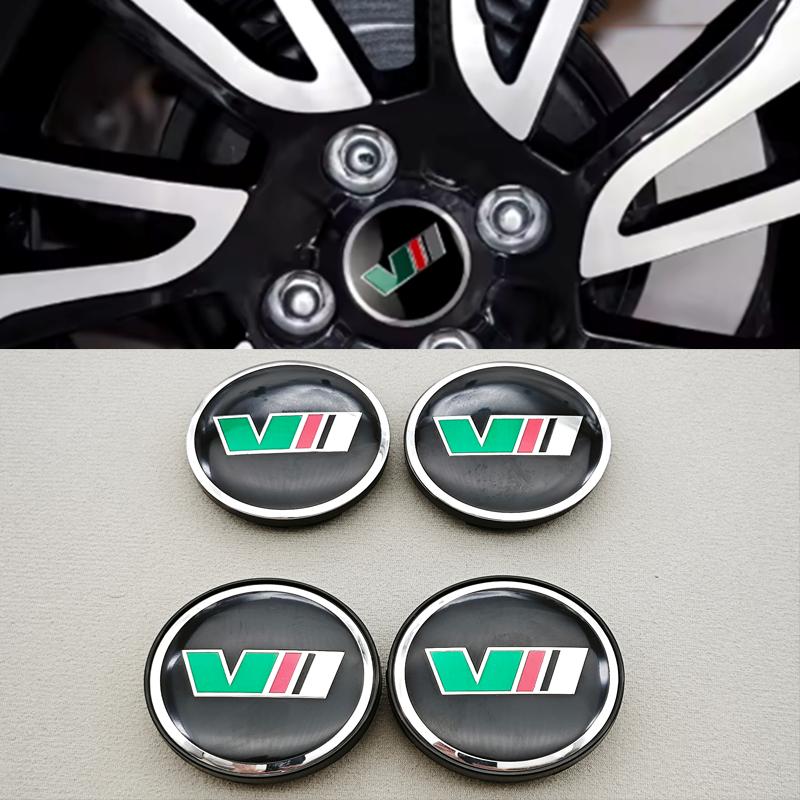 DDWO5 4Pcs 56/60mm Car Wheel Hub Caps Cover Rim Logo V Badge For Skoda fabia octavia Rapid kodiaq superb 3 A4 A5 Mk3 karoq Accessories