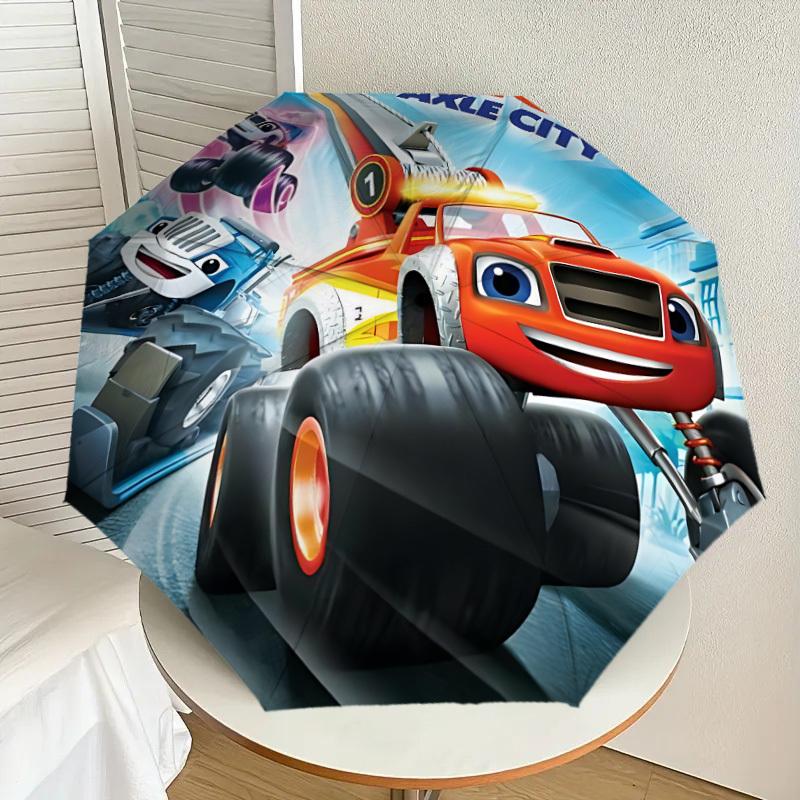 1pc Blaze and the Monster Machines Automatic Folding Umbrella, Portable Collapsible Design, Casual Outdoor Accessory L1127028