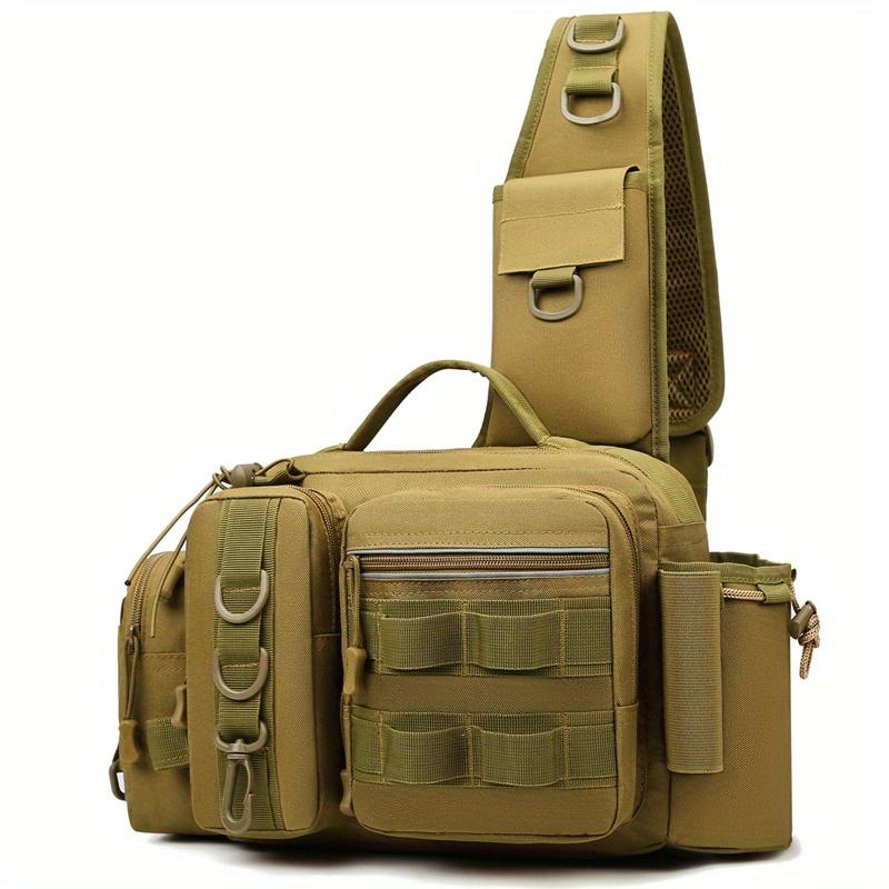 Mochila de pesca multifuncional impermeable para pesca, escalada, senderismo y acampada: práctica bolsa de almacenamiento para aparejos con múltiples compartimentos