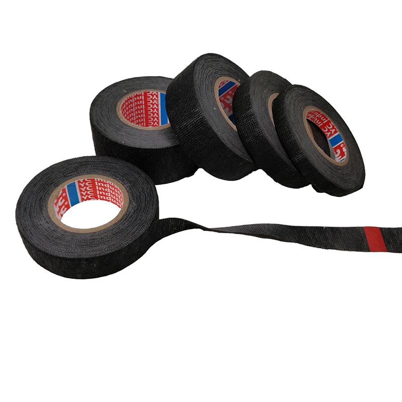 Fita adesiva Coroplast de pano resistente ao calor e retardante de chamas de 15 metros para proteção de chicote de cabos de carro