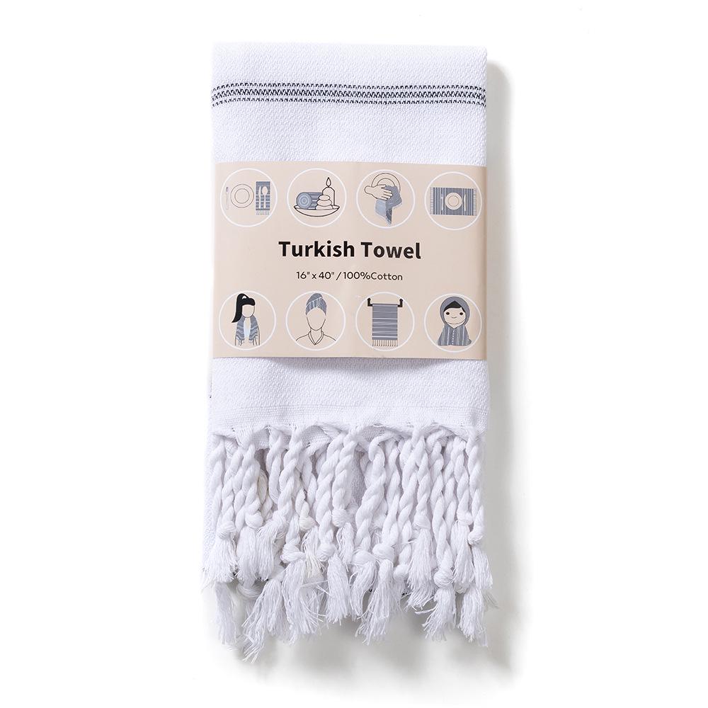 Striped Quick-Dry Cotton Kitchen & Tea Towel - Yarn-Dyed, Water-Absorbent, Multifunctional,  Turkey