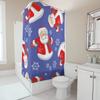 TU Santa Claus Shower Curtain Christmas Bathroom Decor Festive Holiday Waterproof Fabric Home Decor Gift Idea Festive Xmas Patte