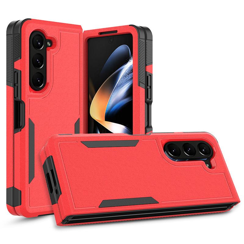 Applicable to Samsung Z flip7 contrasting color anti-fingerprint mobile phone case fold5 two-in-one sailing anti-drop cover