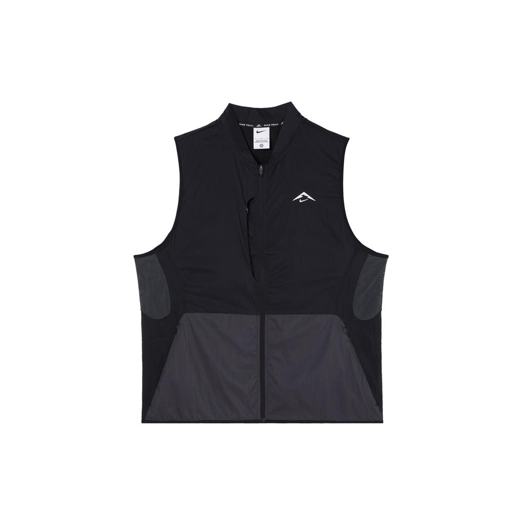 Nike Trail Aireez Lightweight Woven Comfortable Zip Vest Men Vests Black Coal-Black Summit-White FN4005-010