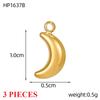 3PCS/LOT CARLIDANA Gold Plated Enamel Charms, Sun Star Boots Halloween Pendants, Stainless Steel DIY Jewelry With Clasp