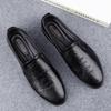Fashion Spring Genuine Leather Mens Slip on Footwear Men's Shoes Men Casual Shoes Classic Men Shoes for Wedding Breathable Mens Loafers