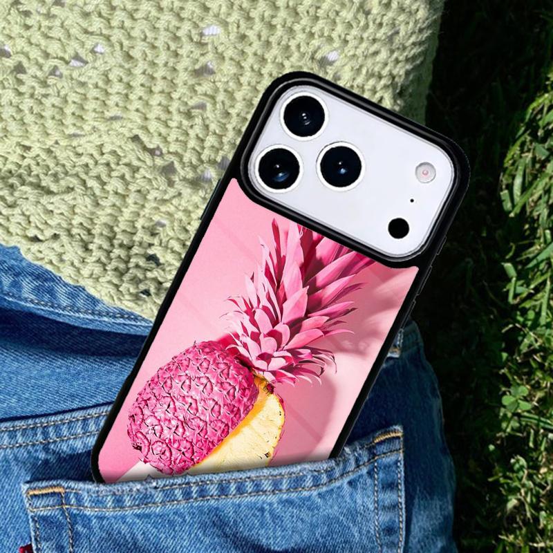 Pineapple Pink Fruit Hawaii Cute mobile phone case Compatible with IPhone 17 16 15 14 13 12 11Pro Max 17 Air cover