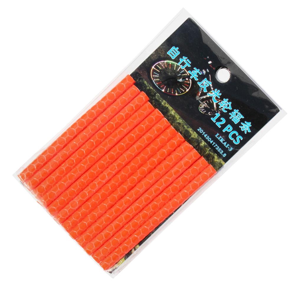 12pc Bicycle Wheel Rim Spoke Clip Night Safety Warning Light Bicycle Reflective Reflector Strip MTB Bike Cycling Accessories