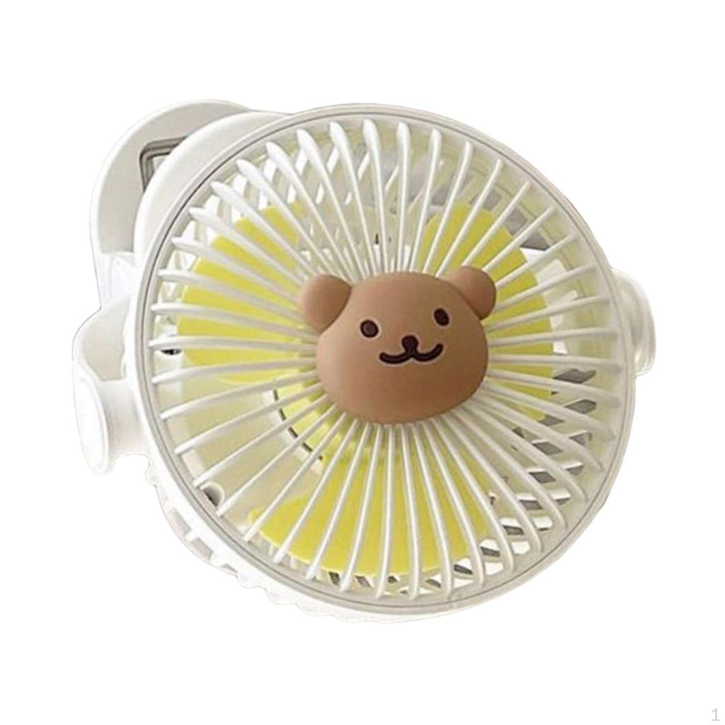 Clip on Fan Desk 3 Speeds Adjustable Rechargeable 360° Rotate Personal Portable for