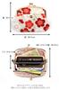 Made in Japan 4-inch Parent-and-Child Gama-guchi Wallet All-Cherry Blossom Design, White, Coin Purse and Card Case, Nikko Chirinmen, Edo Komon