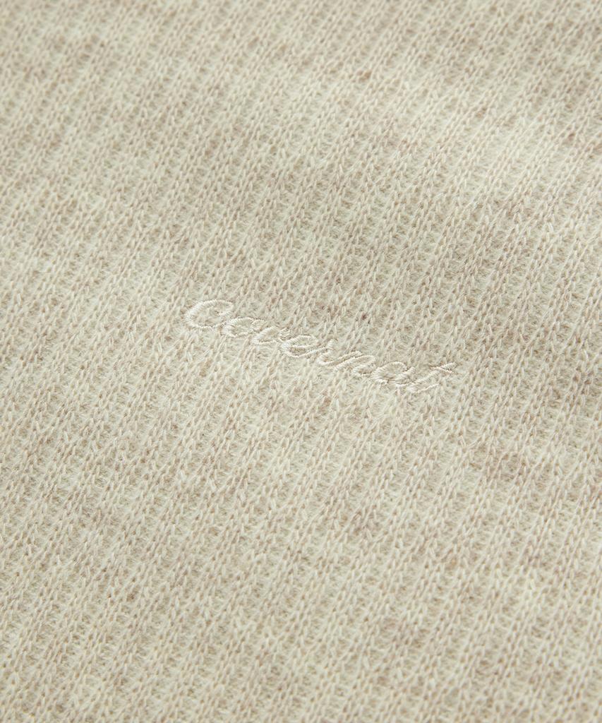 COVERNAT WOMAN Henley Neck Sweatshirt Oatmeal