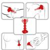 Vibrátor s 360 rotačními análními kolíky s 10 rotačními a vibračními režimy Masážní přístroj prostaty ve tvaru růže Anální korálky Sexuální hračky pro ženy Muž