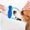 Durability Birthday Themed Dog Chew Toy Machines Washable Dog Chew Toy For Indoor Outdoor Playtimes