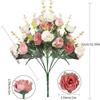 1PC Pretty Artificial Flower, Roses Flowers, Bouquets, Wedding Home Handrails, Indoor Decorative Fake Flower Decorative Supplies
