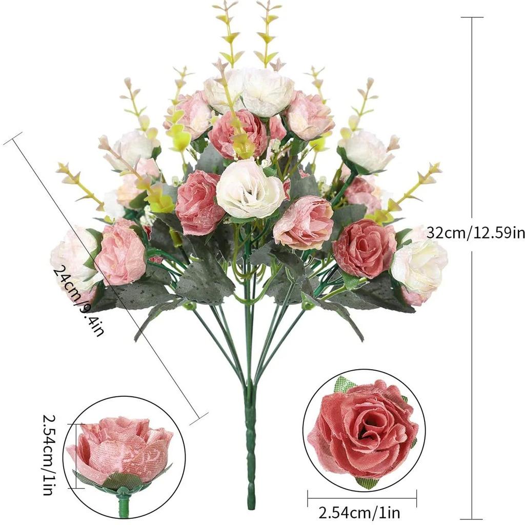 1PC Pretty Artificial Flower, Roses Flowers, Bouquets, Wedding Home Handrails, Indoor Decorative Fake Flower Decorative Supplies
