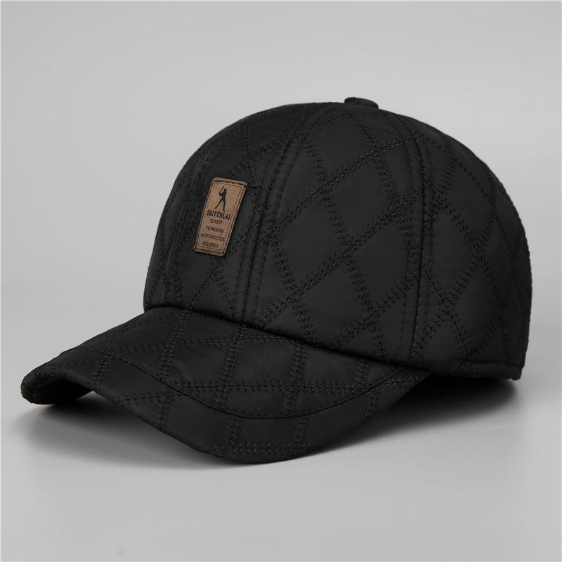 Autumn and Winter Men's Peaked Cap, Warm Ear Protectors, Thickened Outdoor Grandpa Hat, Baseball Cap