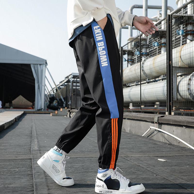 Men  Hip Hop Cargo Pants Harem Pants Color Block Casual Man Sweatpants Streetwear LooseMens Sports Pants