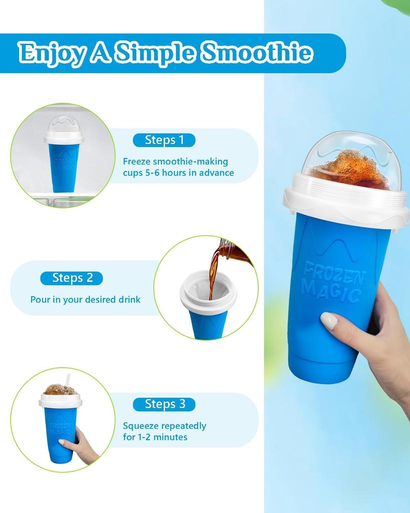 Slushie Cup, Funny Slushy Maker Cups, Cool Stuff Things Gadgets, Stocking Stuffers White Elephant Gifts Party Favors for Boys Girls Teens Students