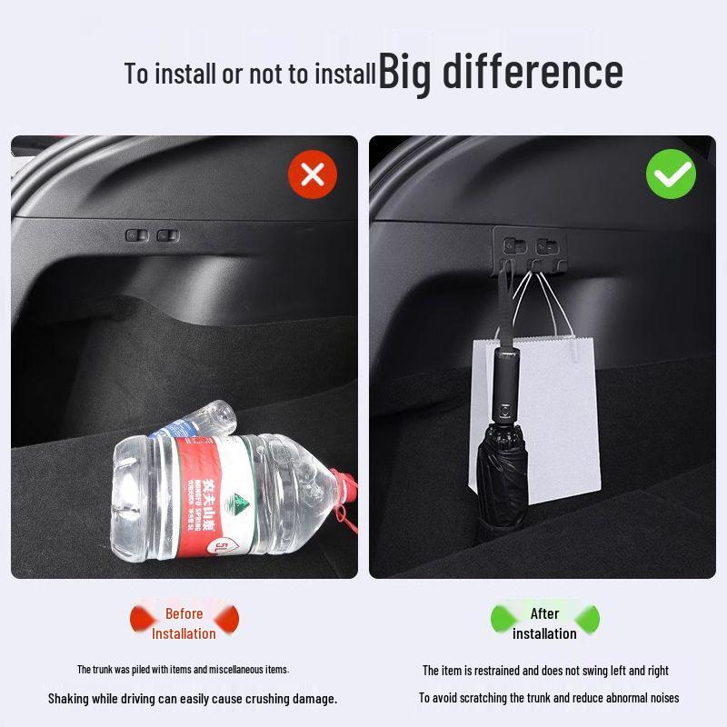 Tesla Model Y Trunk Side Hooks: Premium Interior Upgrade Accessory