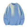 New Autumn and Winter Round Neck Twisted Sweater for Men Solid Color Loose Knitted Sweater