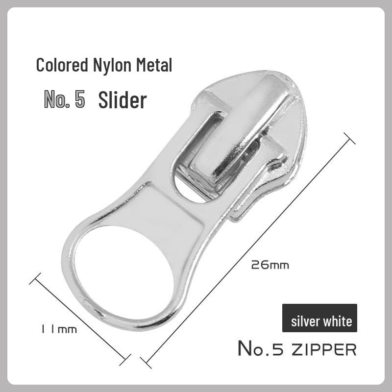 Nylon- und Metall-Reißverschlussanhänger für Jacken und Taschen (Nein. 3 & Nein. 5)