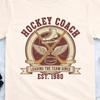 Hockey Coach Shirt, Leading the Team Since 1980 Vintage Crest, Hockey Team Gifts, Sport Shirt, Hockey Gifts for Boys, Hockey Coach Gift
