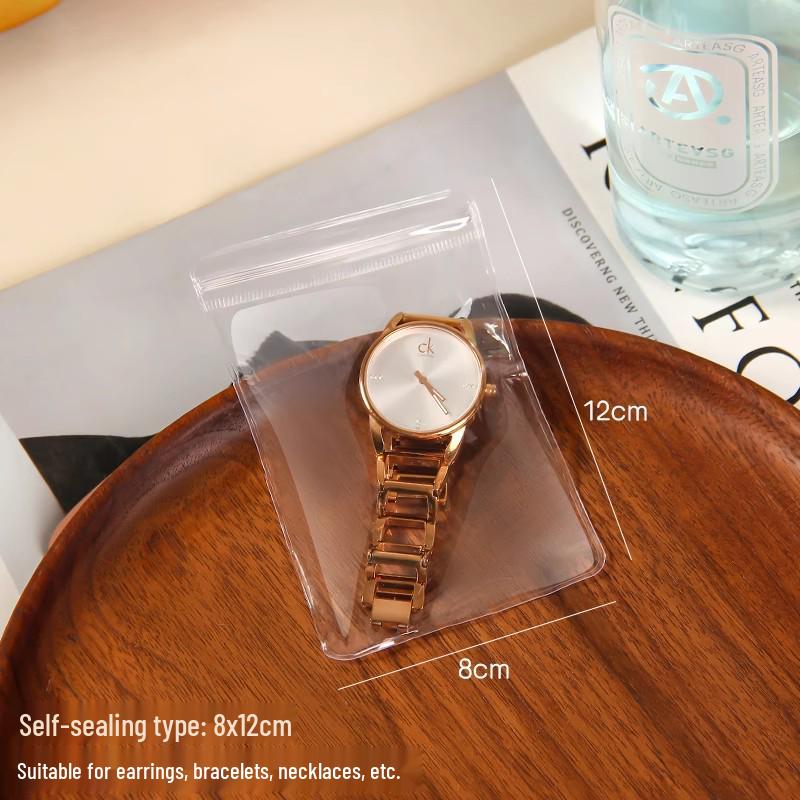 Thickened Transparent PVC Self-Sealing Jewelry Storage Bags