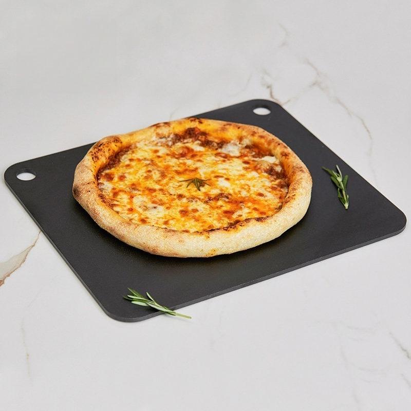 Placă de oțel pentru pizza 2026 - rezistentă la temperaturi înalte - placă de pizza cu găuri duble - placă specială pentru coacerea pâinii - grosime 6mm