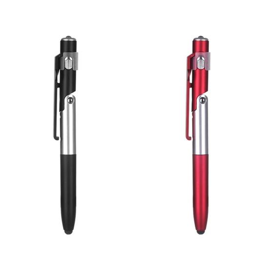 Багатофункціональна складна світлодіодна підставка для мобільного телефону 4 в 1, сенсорна кулькова ручка