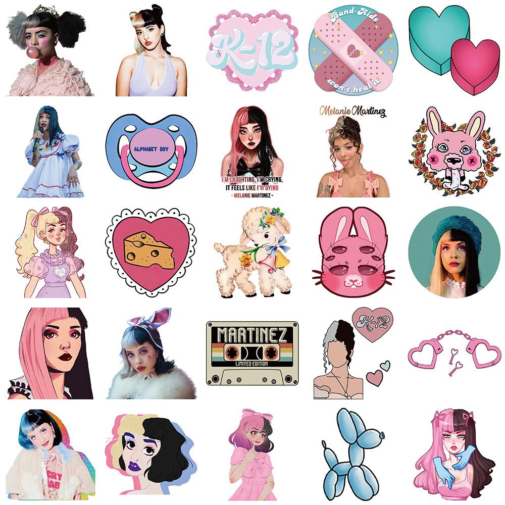 10/30/50pcs Singer Melanie Martinez Cartoon Stickers Aesthetic DIY Guitar Phone Scrapbook Suitcase Cute Graffiti Decals Toy Gift