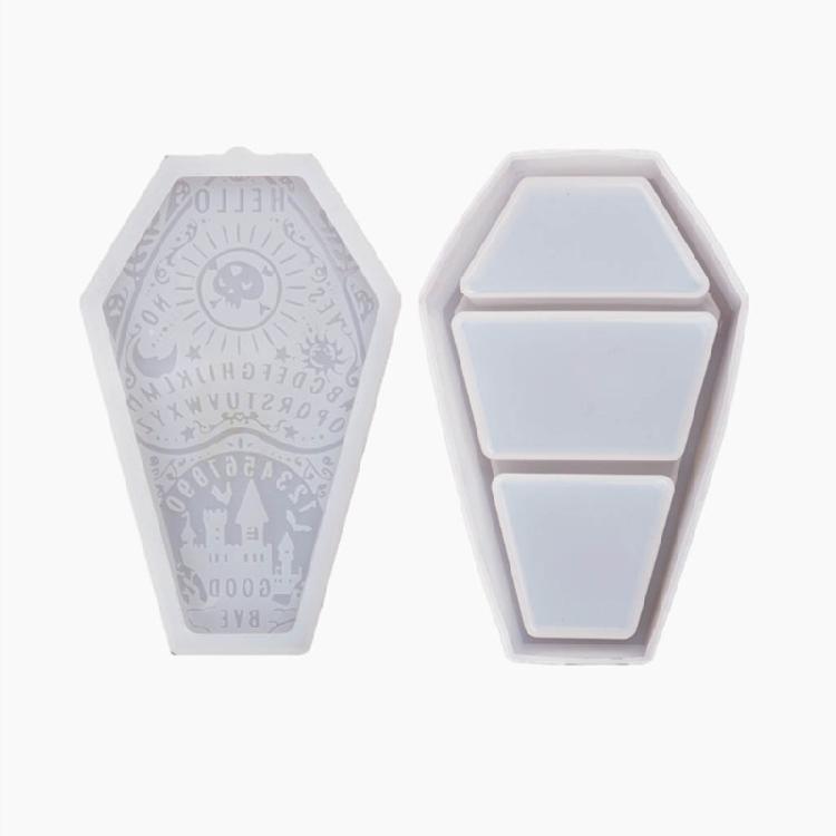 DIY Epoxy Crystal Resin 3D Halloween Pumpkin Coffin Storage Box Mold for Decor 1