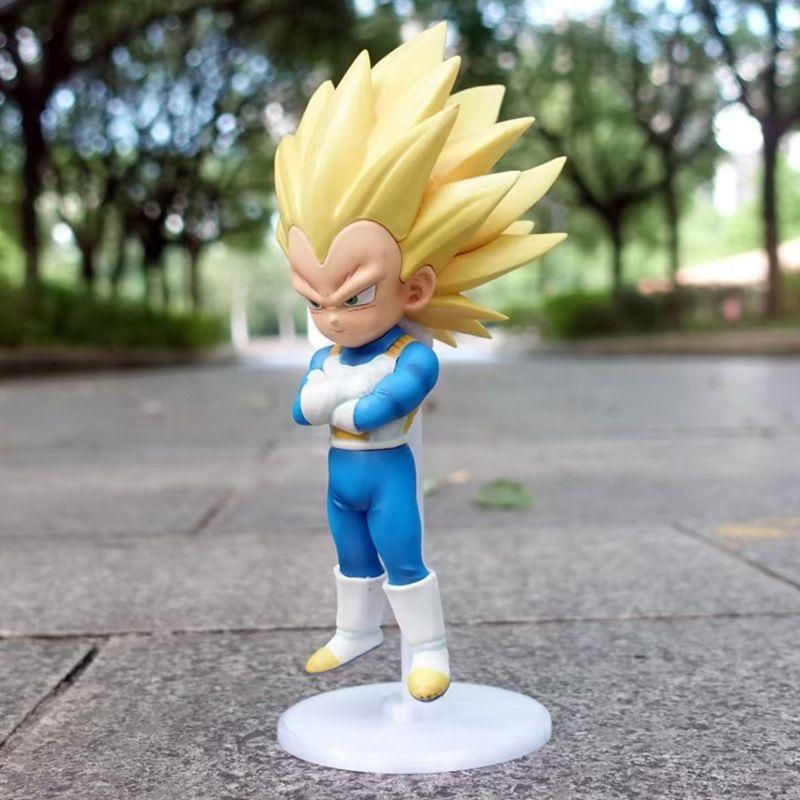 Q Version Dragon Ball Ssj3 Vegeta Figure 21cm/ 8.27inch Super Saiyan 3 Goku Action Figures Pvc Statue Collection Model Toys Gift