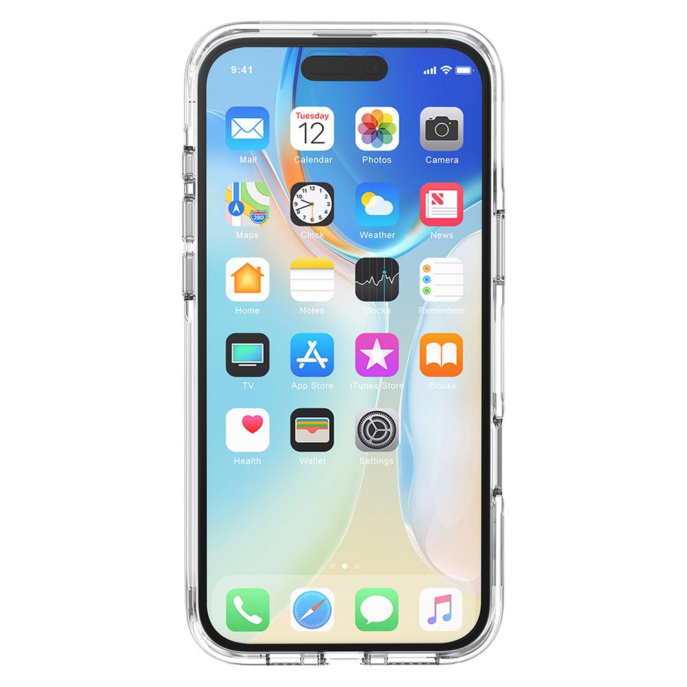 For iPhone 16 Case Compatible with MagSafe Airbag Design PC+TPU Clear Phone Cover
