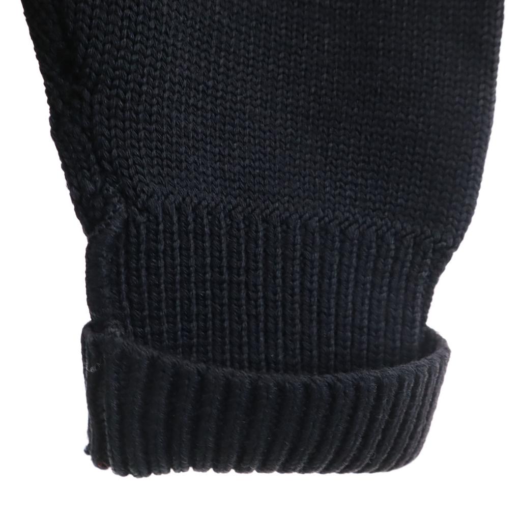 Albion Award Sweater 70s vintage Long sleeve Lettered knit cardigan black Men's Used