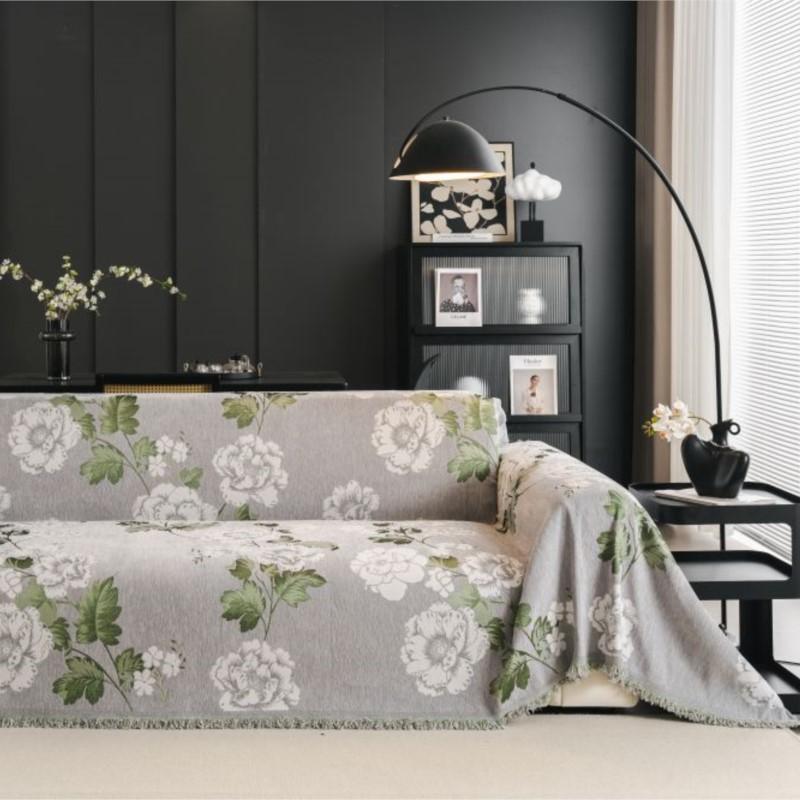 Funda Sofa Home Chenille Big Flower Sofa Mat Throw Blankets All-season Camping Picnic Blanket Cover Sofa Cover