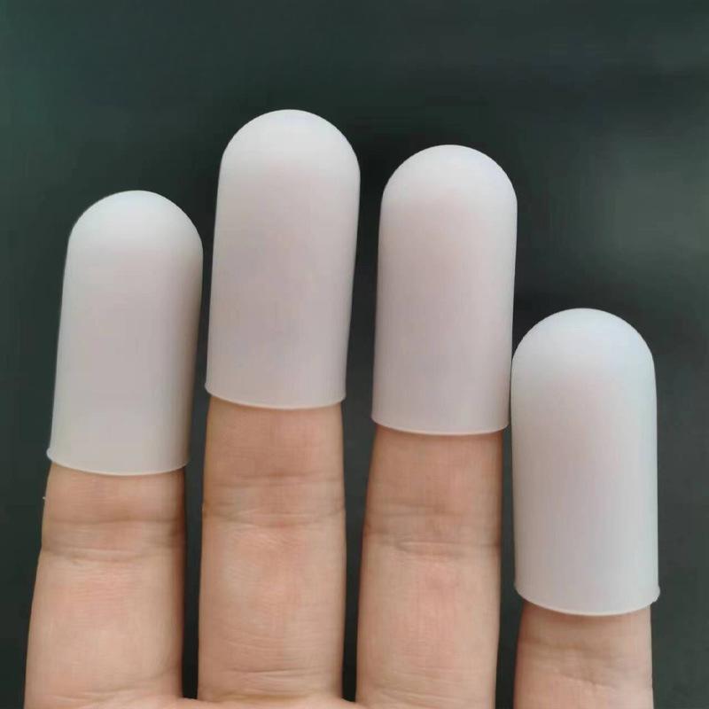 5 Stück/Set Silikon Fingerschutz Duarable Daumenschutz Fingerspitzenbecher Handschutz Messer Schneiden Fingerschutz Fingerlinge
