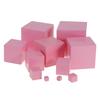 Pink Tower Wooden Cube Stacking Building Blocks Bricks Early Childhood Kids Educational Toy