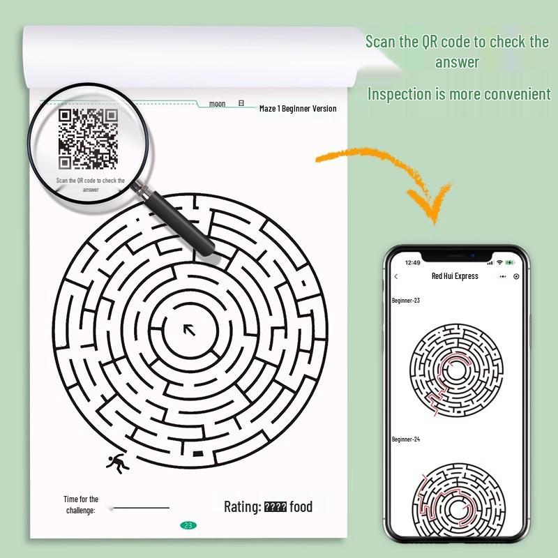 Children s High-Difficulty Maze Challenge Book for Toddler Brain Development and Concentration Training