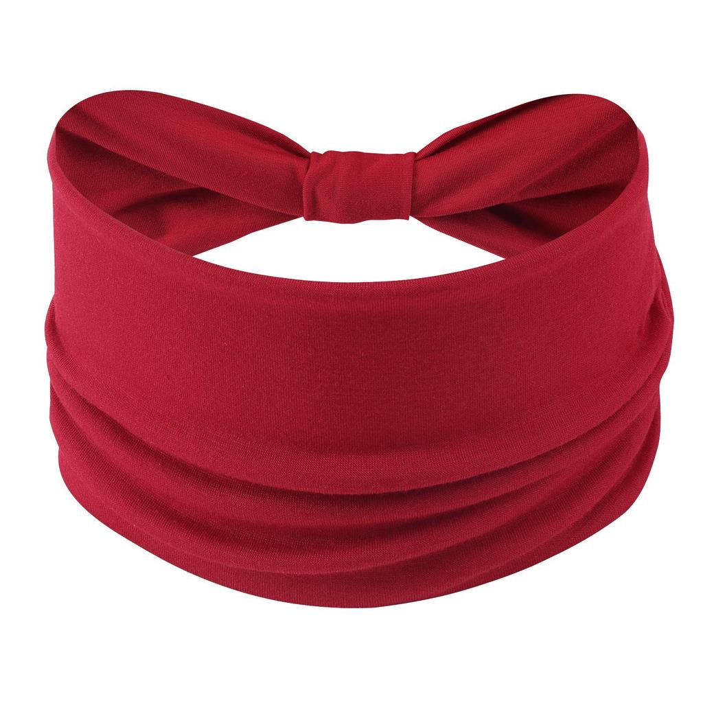 Cross-Border Women's Cotton Yoga Headband - Elastic, Sweat-Absorbing, Fashionable