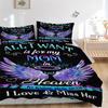 3PCs Mom Memorial Design Cover Set, Breathable Fabric, Machine Washable (1 Duvet Cover + 2 Pillowcases) (Without Quilt) yy250911168