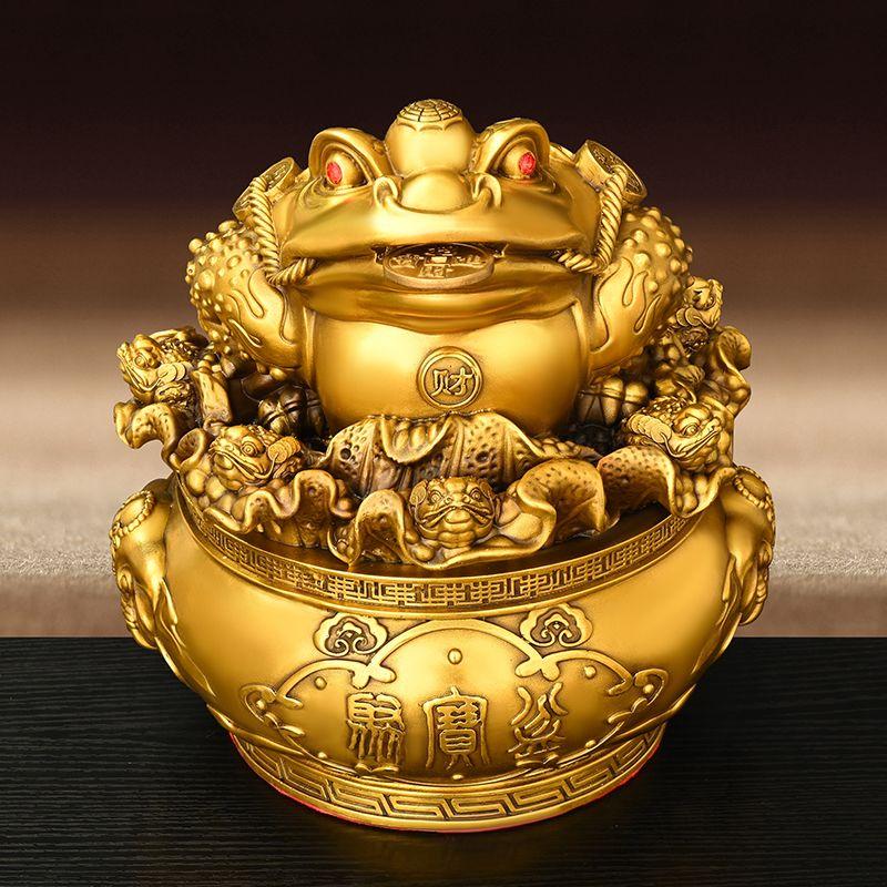 Reichtum Alles Kupfer Goldene Kröte Ornament Dreibeinige Goldene Kröte Schatzschale Hundert Reichtümer Goldene Kröte Heim Wohnzimmer Ornamente