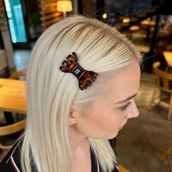 Magnetic Hair Clip Bowknot Shape Strong Hold Girl Hair Clip No Slip Half-up Hairstyles Hair Pin Hair Accessory