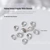 Nail Art Rhinestones Set: Heart, Crooked Heart, White Diamond, Peach Heart, Square, and Transparent Shapes (10 Pieces)